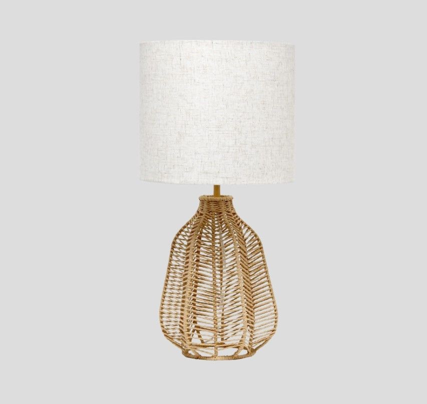 Elegant Designs Coastal Inspired Rattan Table Lamp