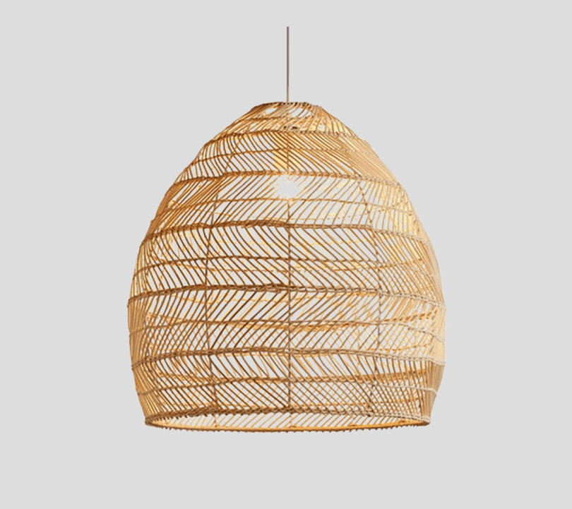 SHUANGZ Bamboo Chandelier Wicker Hanging Light Fixture Rattan Pendant Light Handmade Product Rattan Shades Lamp Ceiling Suspension Lamp Weave Hanging Lights Patio Hallway Kitchen Bedroom Dining Room SHUANGZ