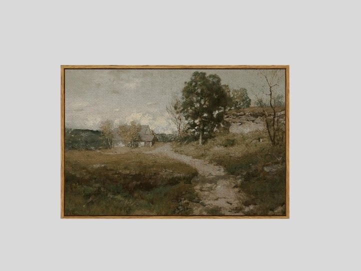 InSimSea Framed Canvas Wall Art Home Decor | Vintage Countryside Landscape Farmhouse Decor | Framed Canvas Wall Art for Living Room Decor | French Country Decor Wall Prints 24x36inch, wall art