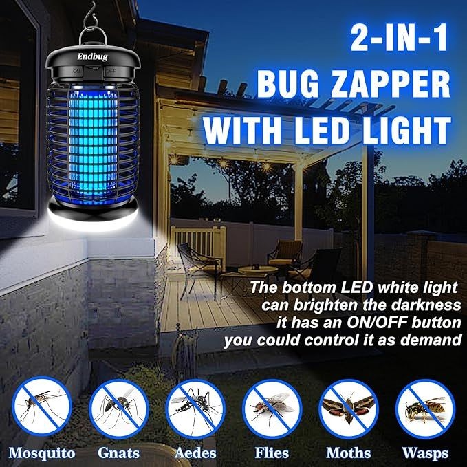 Endbug Bug Zapper Outdoor with LED Light