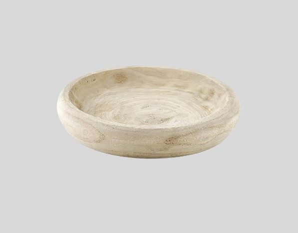 Santa Barbara Design Studio Table Sugar Hand Carved Paulownia Wood Serving Bowl, Large, Natural, gift, gift giving, house warming