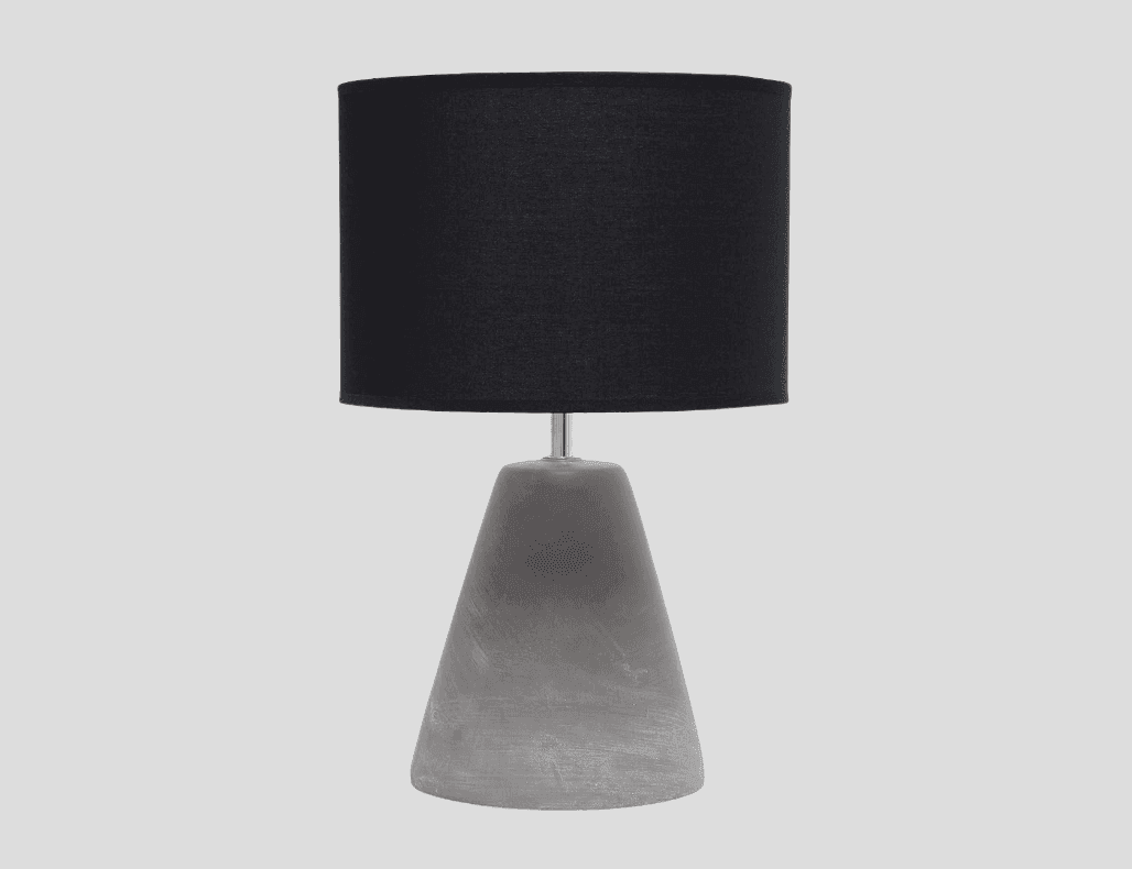 Pinnacle Concrete Table Lamp, Black